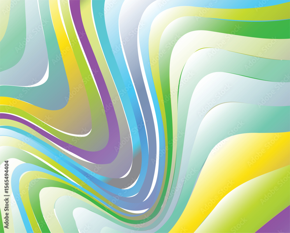 Aufkleber colorful lines and straw theme, focusing more on the modern colors creating a calming, gradient flow