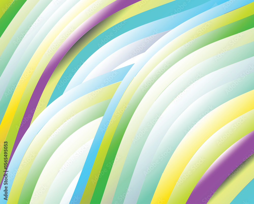Aufkleber colorful lines and straw theme, focusing more on the modern colors creating a calming, gradient flow