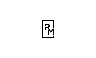 Obraz premium RM initial letters, monogram logo