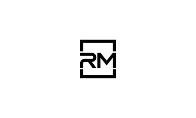RM initial letters, monogram logo