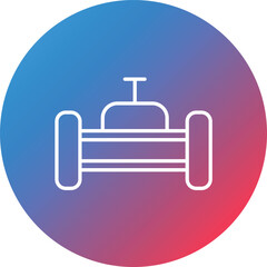 Valve Line Gradient Circle Background Icon