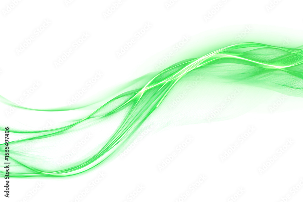 Canvas Prints abstract neon wave on transparent background. green glowing wavy line. design element. energy. ecolo