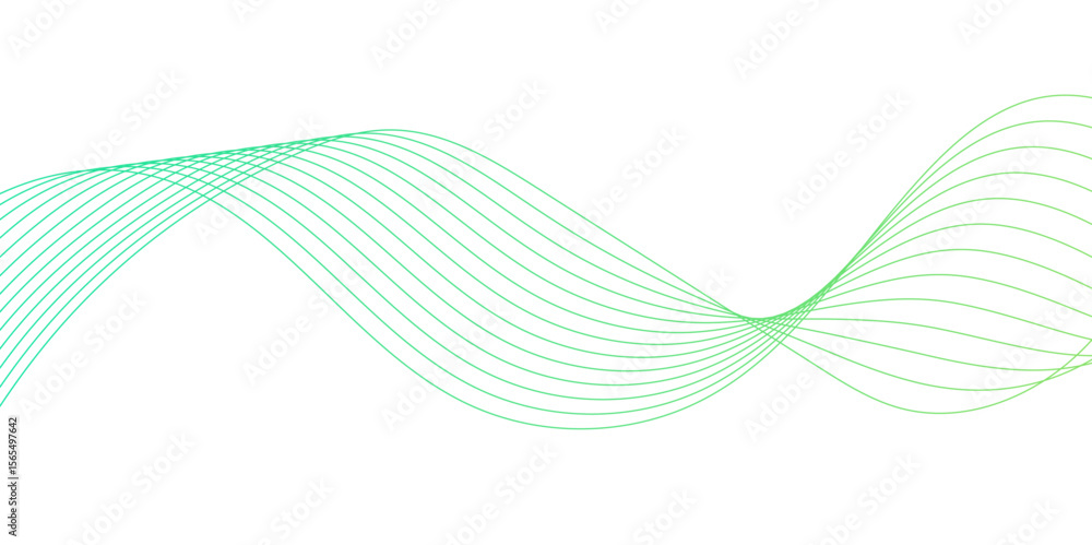 Wall mural digital frequency track equalizer stylized line art background. flowing wave lines and glowing movin