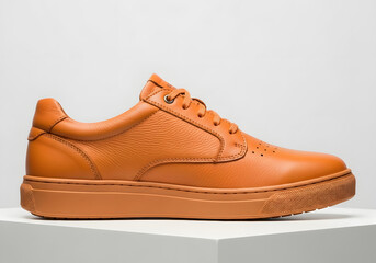 Stylish Tan Leather Sneakers Comfort and Style Redefined