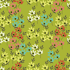 Flower pattern, ditsy flower, ditsy floral seamless pattern, small flower in light background, tiny floral print, cute, print, liberty style, repeat pattern design for fashion, fabric, wrapping, decor