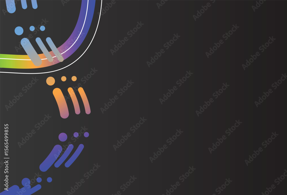 Poster gradient colors lines with smooth shapes pattern abstract vector design elements for backgrounds, pa