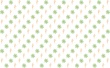 Stylish vector pattern with tropical floral elements blooms leaves. Great for modern fabric, surface design, and wrapping paper.

