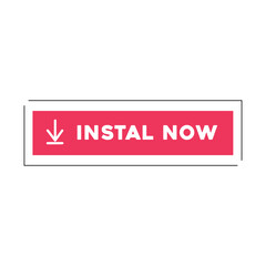 Modern vector style call to action button in rectangular shape