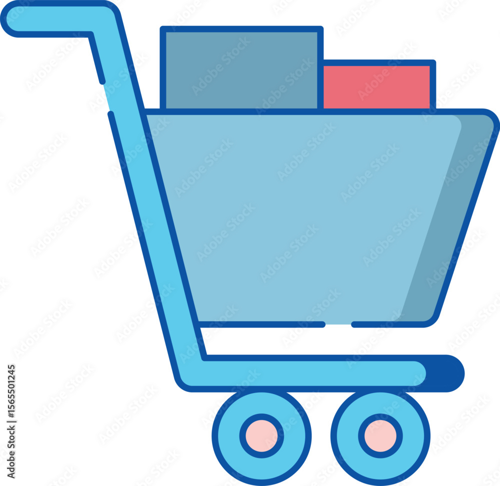 Poster modern shopping cart icon design clean and versatile for e commerce and retail applications availabl