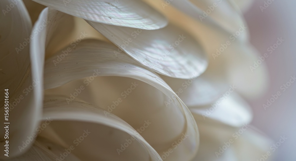 Poster overlapping capiz shells abstract - delicate, translucent capiz shells create a visually appealing p