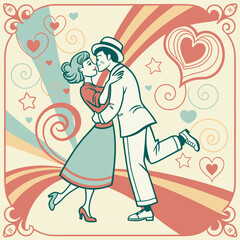 Obraz premium Wedding invitation card with bride free design.