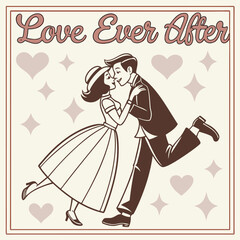 Wedding invitation card with bride vector design free.