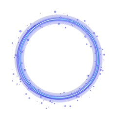 Neon eclipse light effect with glowing blue orbit rings. Perfect for high-tech backgrounds, motion graphics, space themes, digital visuals, or minimalist sci-fi UI design concepts.