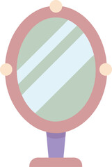 Pastel Mirror Icon – Minimalist Interior Decor & Reflection Symbol