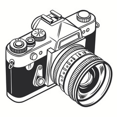 Vintage Camera With Detailed Lens analog camera photography