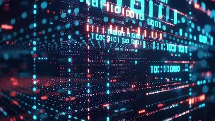 Visualizing DNA with overlapping programming code in a dark, digital environment, Animating DNA strand and programming code over dark background - Powered by Adobe