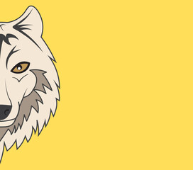 wolf head vector illustration.