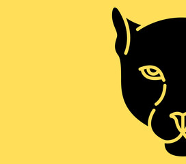 vector illustration of an abstract cat.