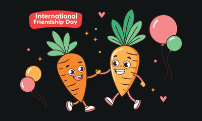 Happy international friendship day, international friendship day, friendship day Poster, friendship day typography t-shirt design, vector illustration. 