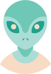 Flat Vector Alien – Modern Space, UFO & Futuristic Design