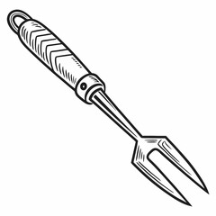 Carving fork with textured handle kitchen utensil cooking tool