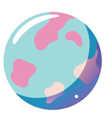 Flat Vector Planet Earth – Modern Space, International & Eco Design