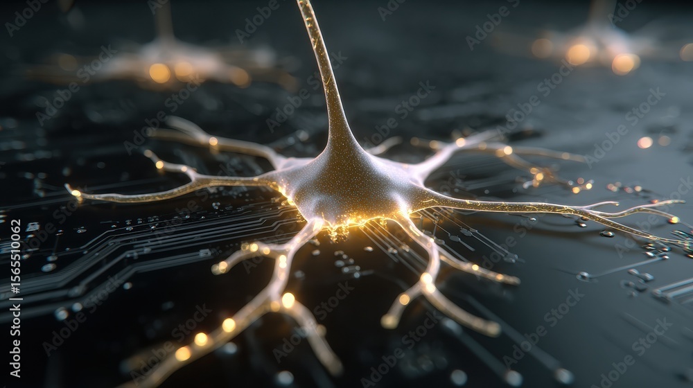 Poster neural circuit and electronic cyber brain in a quantum computing system, artificial intelligence tec