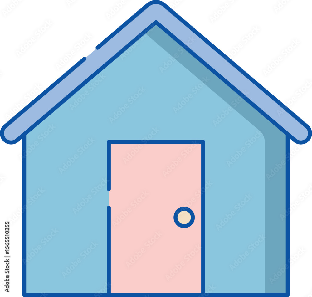 Poster clean and modern home icon design for user interface elements websites and mobile applications
