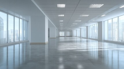modern empty office interior , no logos, no brands