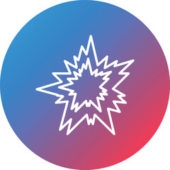 Explosion Line Gradient Circle Background Icon