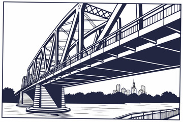 bridge vector illustration