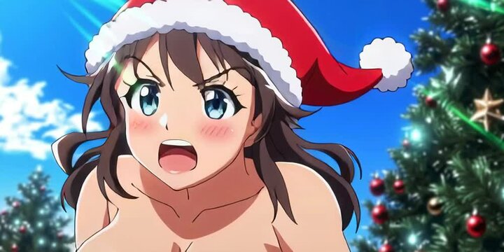Anime mrs claus for the winter christmas holiday season