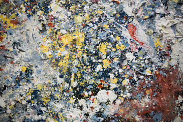 The texture of a spray of paint, the artist's palette