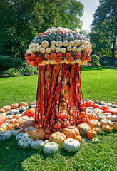 Artistic composition at the Pumpkin Festival in Ludwigsburg, Germany