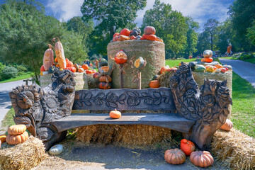 Artistic composition at the Pumpkin Festival in Ludwigsburg, Germany