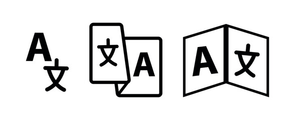Language icon. language symbol png and vector illustration on transparent background
