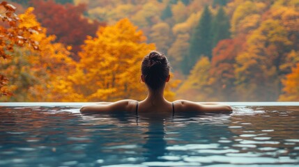 Serene Autumn Hot Tub Retreat: Luxurious Relaxation Amidst Scenic Foliage