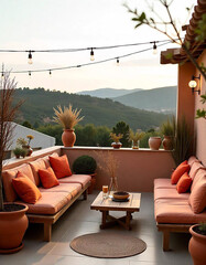 modern living room with plants