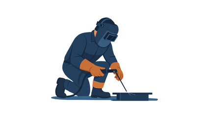 Welders at work with PPE