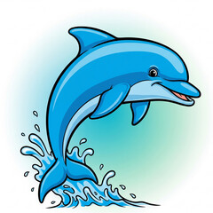Obraz premium dolphin jumping out of water Marine Animal Dolphin Vector Graphic