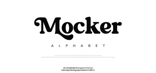 Mocker modern stylish capital alphabet letter logo design