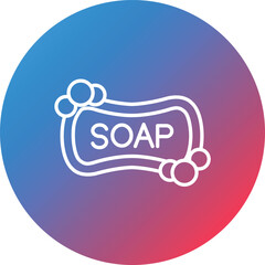 Soap Line Gradient Circle Background Icon
