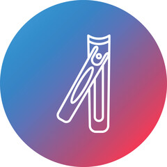 Nail Clipper Line Gradient Circle Background Icon