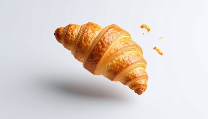 Floating Baked Pastry Isometric Minimalist Render
