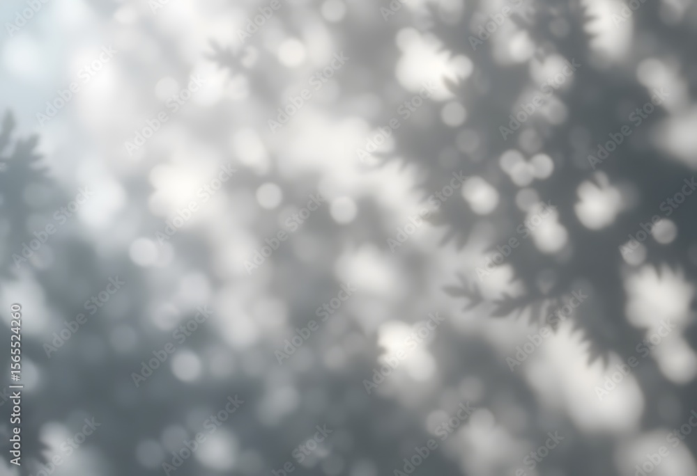 Poster abstract nature. gentle light filters through foliage creating calming shadow patterns. soft gray an