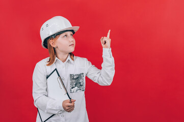 Young Engineer Pointing: Child's Career Aspirations.