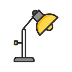 vector illustration of a yellow lamp