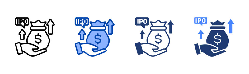 Capital Raising Specialist icon set multiple style collection