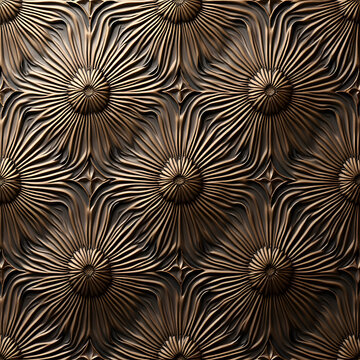 Bronze Floral Ornamental Wall Panel