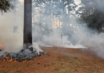 Cross in the smoke
